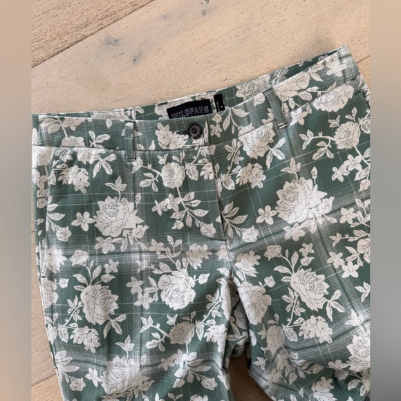 NWOT WILDFANG The Essential Trouser in Green Floral Plaid size 8 - Picture 5 of 7